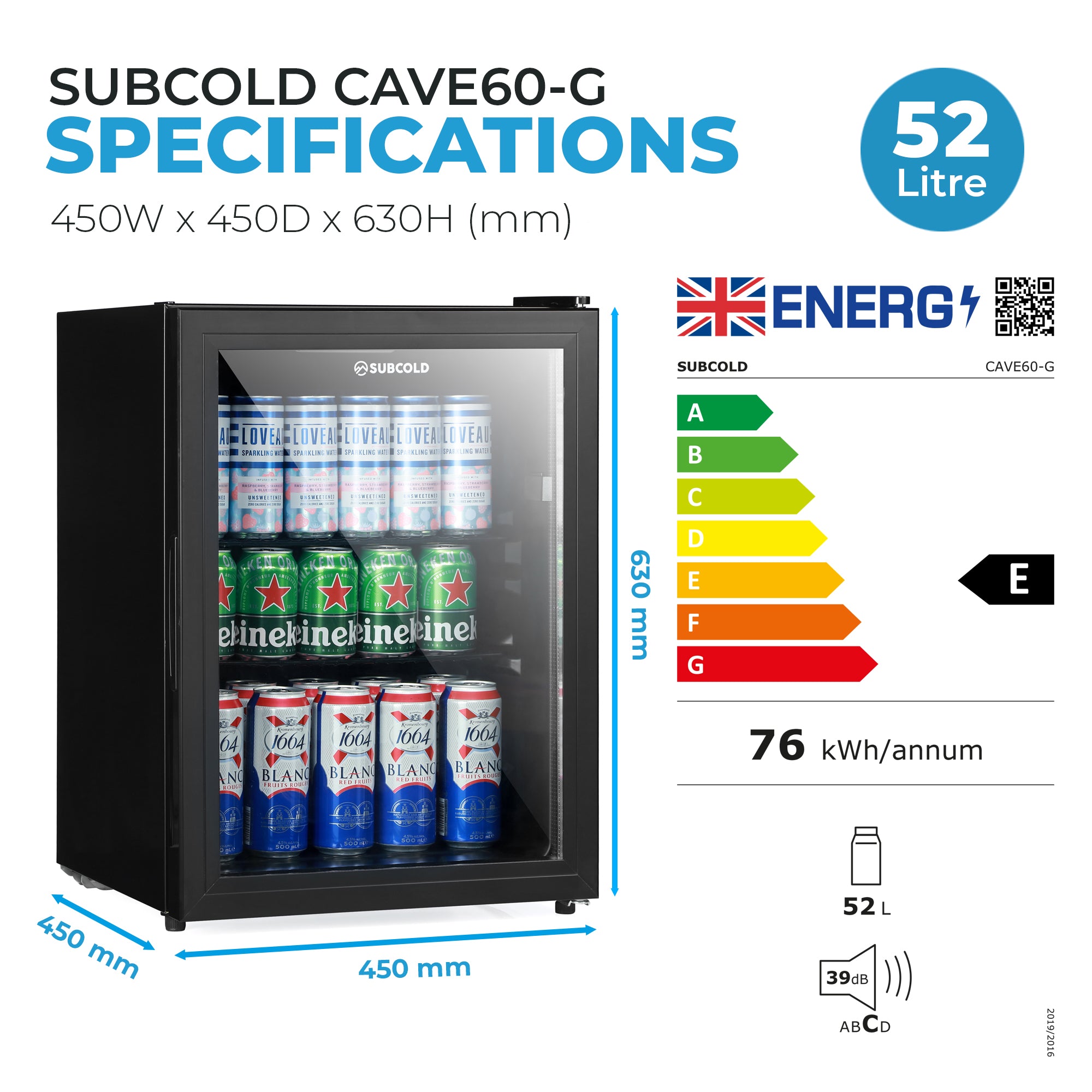 Subcold Cave60-G Beer Fridge | Refurbished