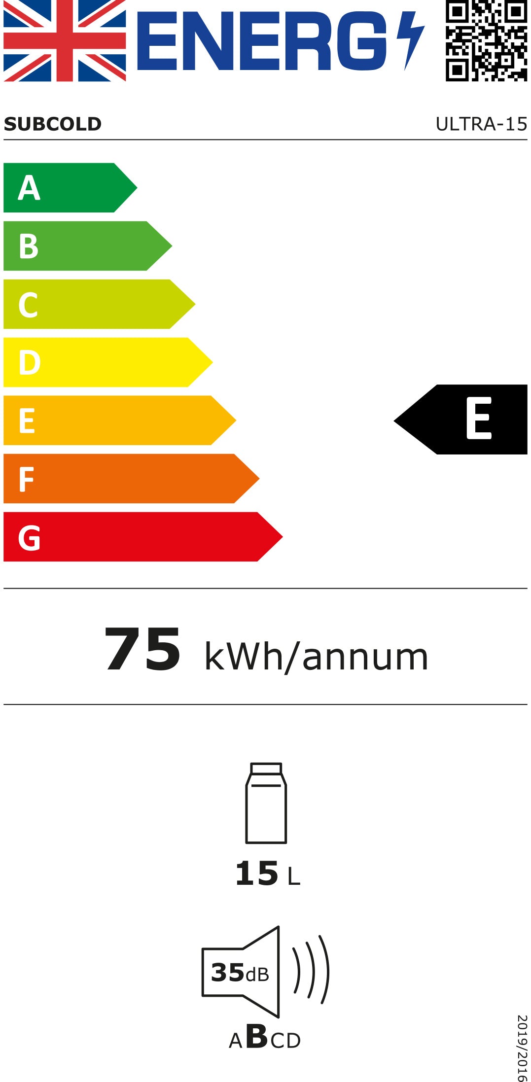 Subcold Ultra 15L Mini Fridge - Black | Refurbished