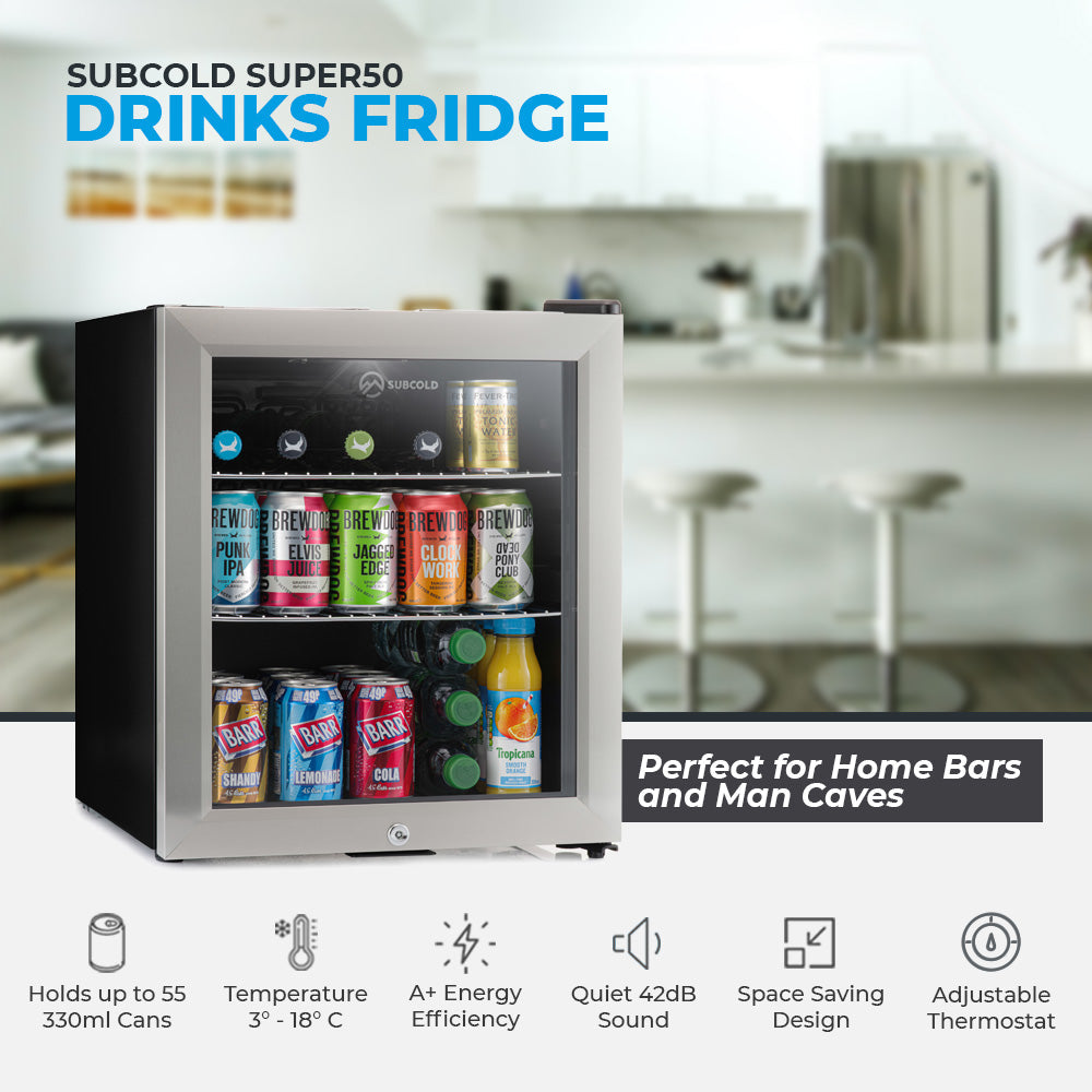 Subcold Super 50 LED Beer Fridge - Stainless Steel | Refurbished