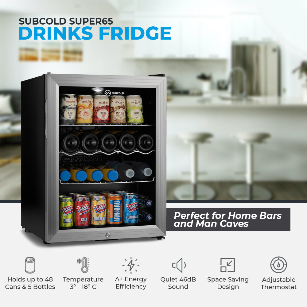 Subcold Super 65 LED Beer Fridge - Silver | Refurbished