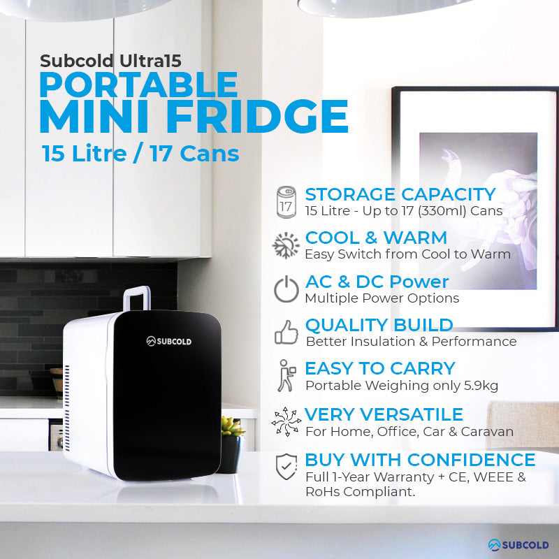 Subcold Ultra 15L Mini Fridge - Black | Refurbished